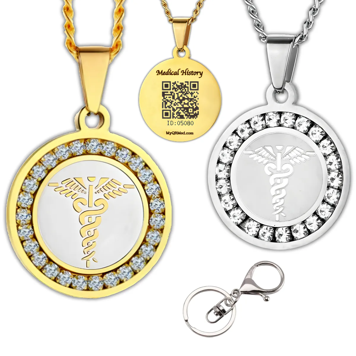 Elegant Emergency ID Necklace/Keyring